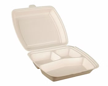 1000 Menüboxen 3-geteilt, 24,7 x 19,8 x 7,5 cm, 1631X