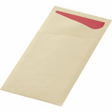 100 Duni Sacchetto® Zelltuch Serviettentaschen inkl. Servietten, cream bordeaux, 19,5x8,5cm, 450056