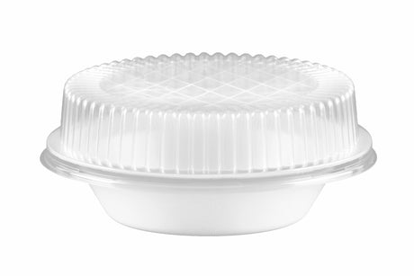 100 Salatschalen "B2" mit Deckel rund weiß 400 ml