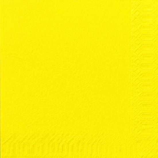 1000 DUNI Servietten, gelb, 3-lag., 33x33 cm, 1/4 Falz, 211314