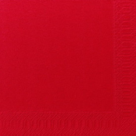 1000 DUNI Servietten, rot, 3-lag., 33x33 cm, 1/4 Falz, 211109