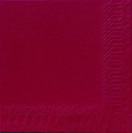 1000 DUNI Servietten bordeaux 3-lag. 33x33 cm 1/4 Falz 211123