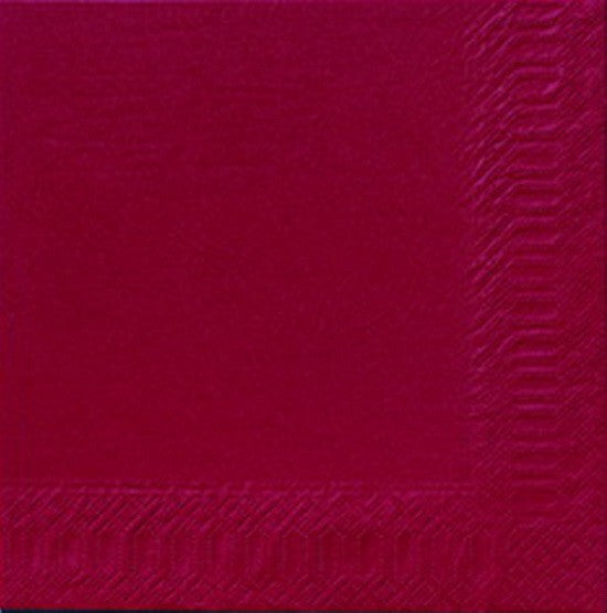 1000 DUNI Servietten bordeaux 3-lag. 33x33 cm 1/4 Falz 211123