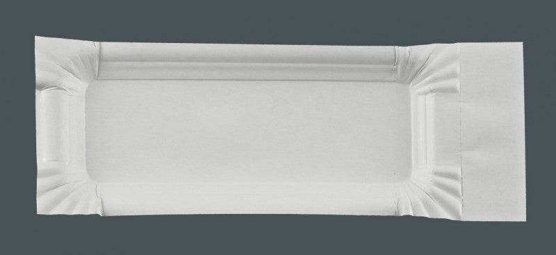 1000 Pappteller rechteckig 8 x 18+3 cm