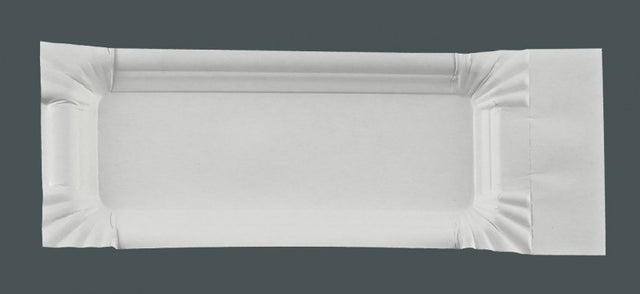 1000 Pappteller rechteckig 8 x 18+3 cm