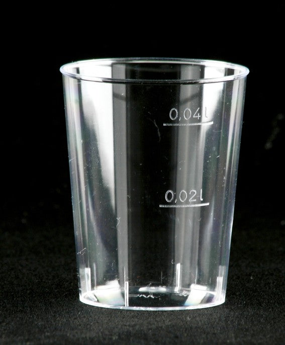 100 Einweg Schnapsgläser 4 cl glasklar