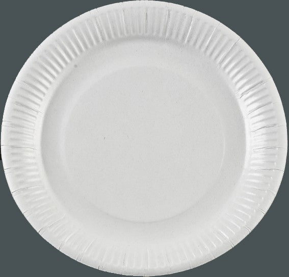 100 Pappteller rund 23 cm, KU23 mit Fettbarriere, 271607