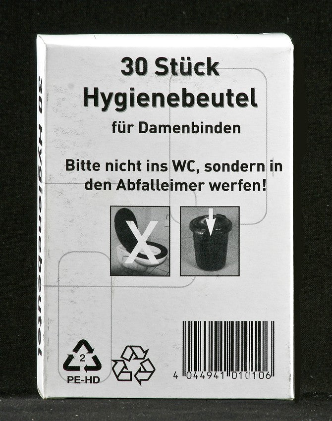 300 PE Hygienebeutel 87x127x19 mm 10 x 30 St.