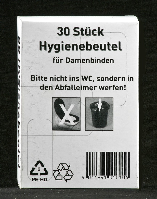 300 PE Hygienebeutel 87x127x19 mm 10 x 30 St.