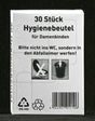 300 PE Hygienebeutel 87x127x19 mm 10 x 30 St.