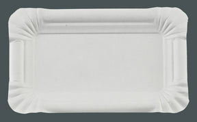3000 Pappteller rechteckig 9 x 15 cm weiß