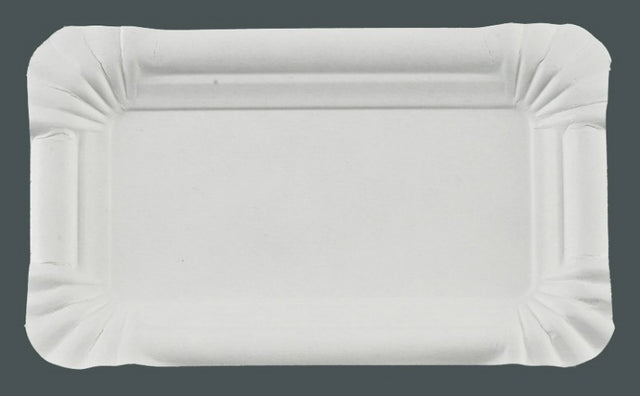 3000 Pappteller rechteckig 9 x 15 cm weiß