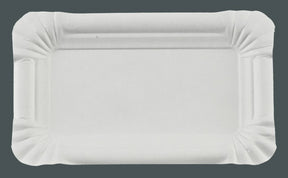 1000 Pappteller rechteckig 9 x 15 cm weiß