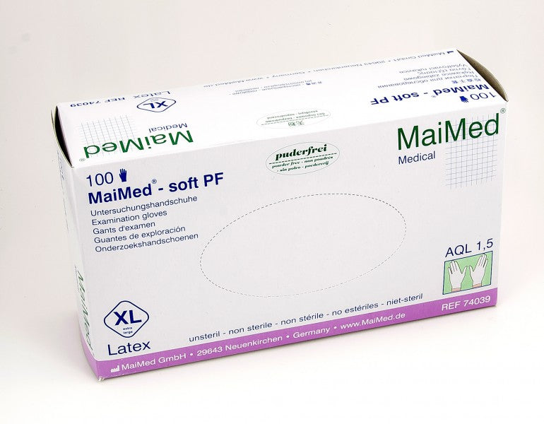 1000 Einmal U-Handschuhe, MaiMed soft Latex puderfrei Gr. XL
