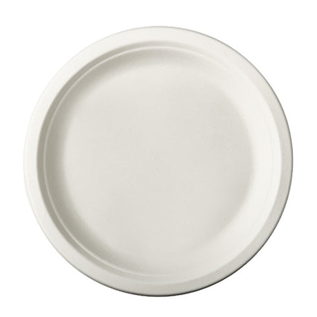 50 Teller Zuckerrohr "pure" ungeteilt Ø 26 cm · 2 cm weiss 3220