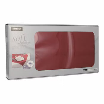 20 Papstar Vlies Mitteldecken, bordeaux "soft selection" 80 x 80 cm, 82329