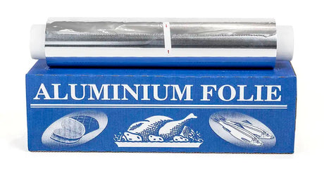 6 Rollen Aluminiumfolie 45cm x 150m 14my mit Box