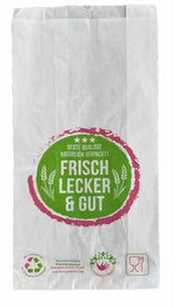 1000 Bäckerbeutel "Frisch Lecker & Gut", 12+6x24 cm, R418