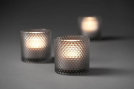 6 Duni Kerzenhalter Calm 80 x Ø 80 mm Dusk 191465