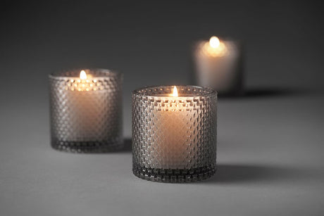 6 Duni Kerzenhalter Calm 80 x Ø 80 mm Dusk 191465