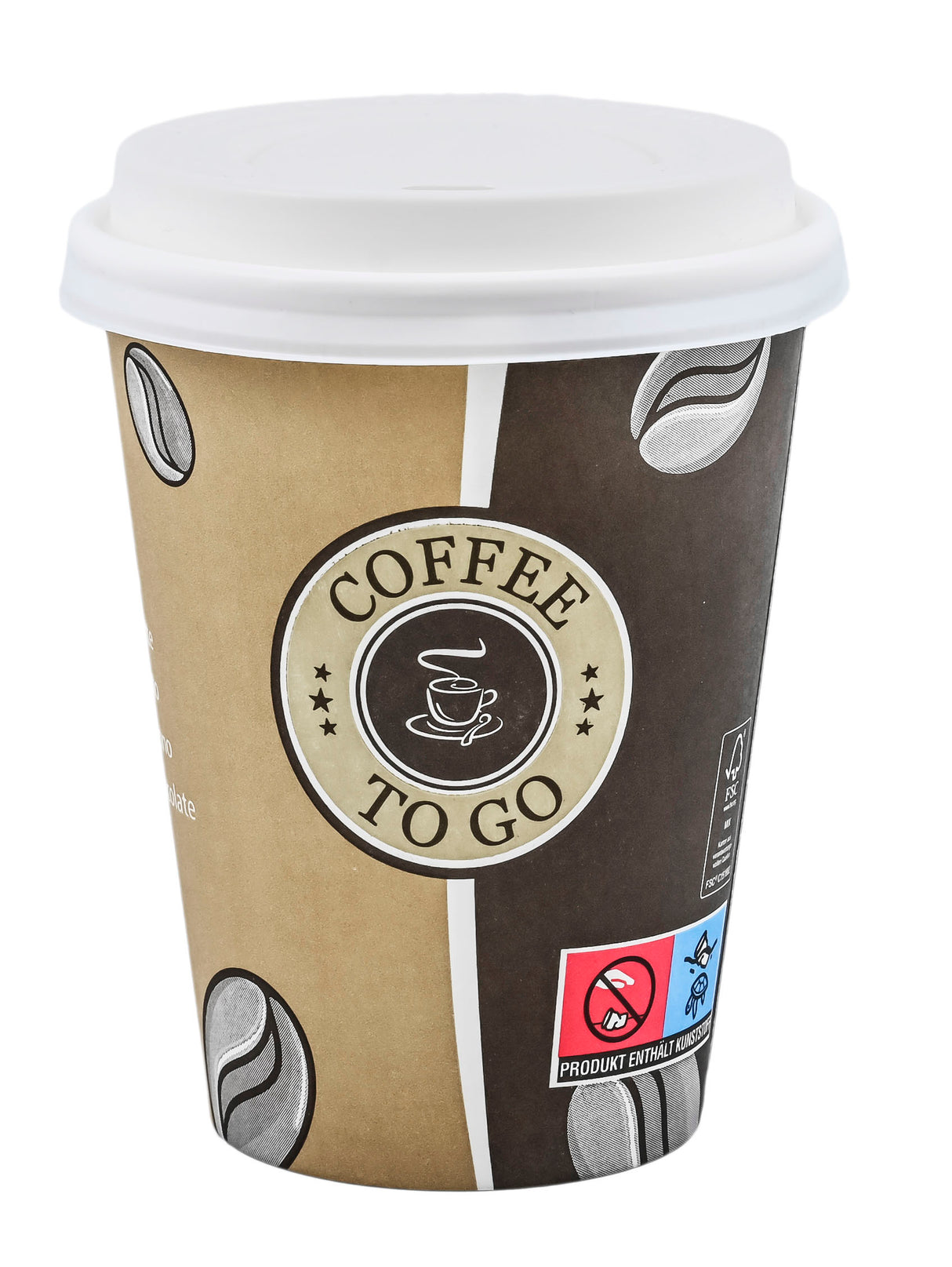 1000 Coffee to go Becher m.D. 300 ml"Topline" braun-beige 230523