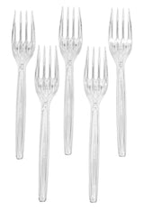 100 Mehrweg Gabeln Deluxe transparent 175 cm