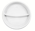 100 Mehrweg Menüteller, 2-geteilt Ø 22 cm · 2 cm weiss, 060-102V