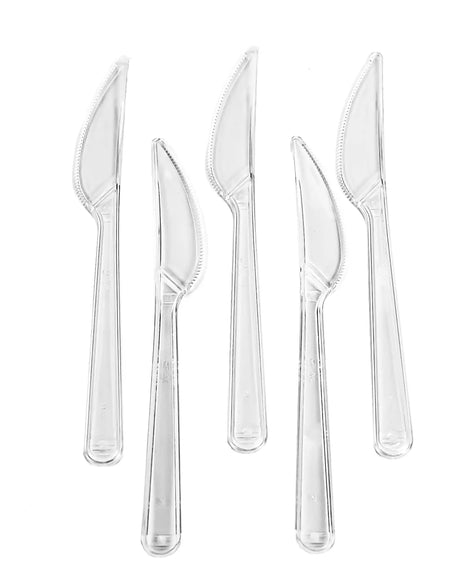 100 Mehrweg Messer Deluxe transparent 175 cm