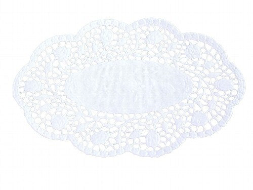 1000 Moccadeckchen oval "Rose",  17 x 24 cm