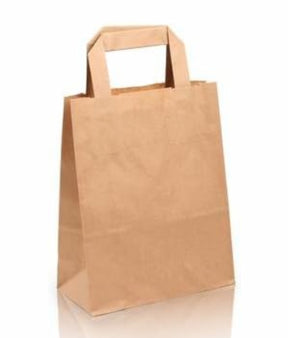 250 Papier-Tragetaschen braun, 180+80x220 mm, 480350