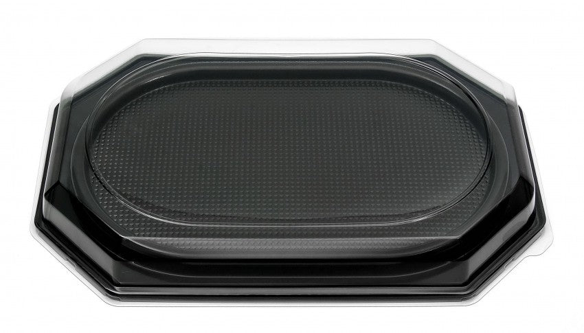 10 Catering- Trays schwarz inklusive DECKEL 560 x 380 x 90 mm 1167+1173 C
