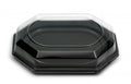 10 Catering- Trays schwarz inklusive DECKEL, 350 x 250 x 80 mm, 1165+1171, A