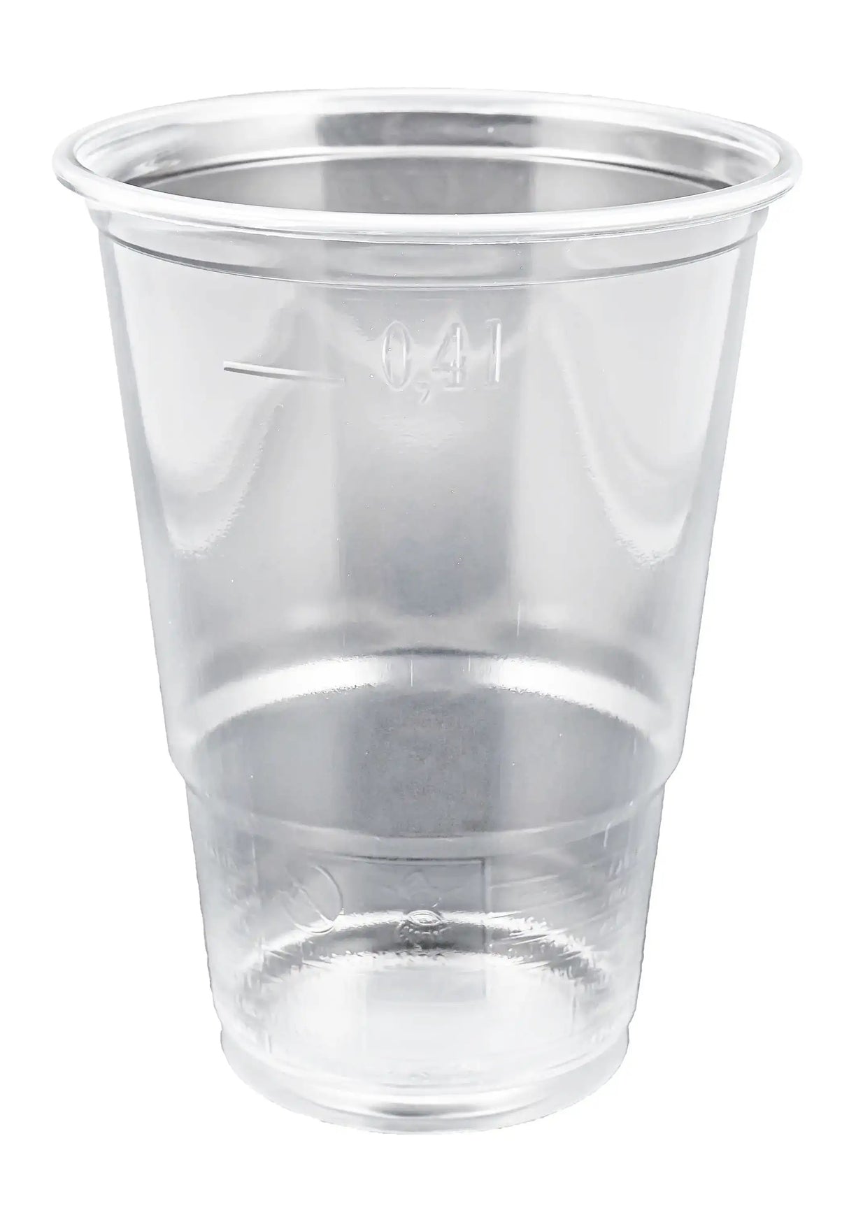 50 Trinkbecher PP klar-glatt mit Eichstrich transparent 400 ml 08111