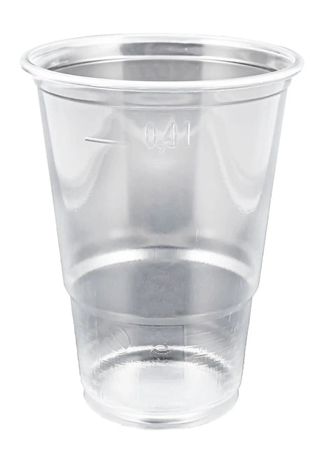 50 Trinkbecher PP klar-glatt mit Eichstrich transparent 400 ml 08111