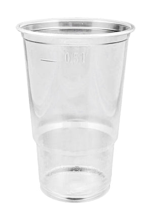 200 Trinkbecher PP klar-glatt mit Eichstrich transparent 500 ml 08108