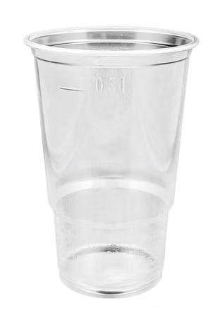 800 Trinkbecher PP, klar-glatt, mit Eichstrich, transparent, 500 ml, 08108