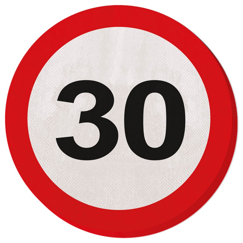 Home Furniture Diy Party Decoration Servietten Verkehrsschild 30 Geburtstag Deko Tischdeko Party Schild Jubilaum Bortexgroup Com